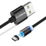 Floveme Μαγνητικό Υφασμάτινο Type-C Καλώδιο Φόρτισης με Led Φωτισμό 1m