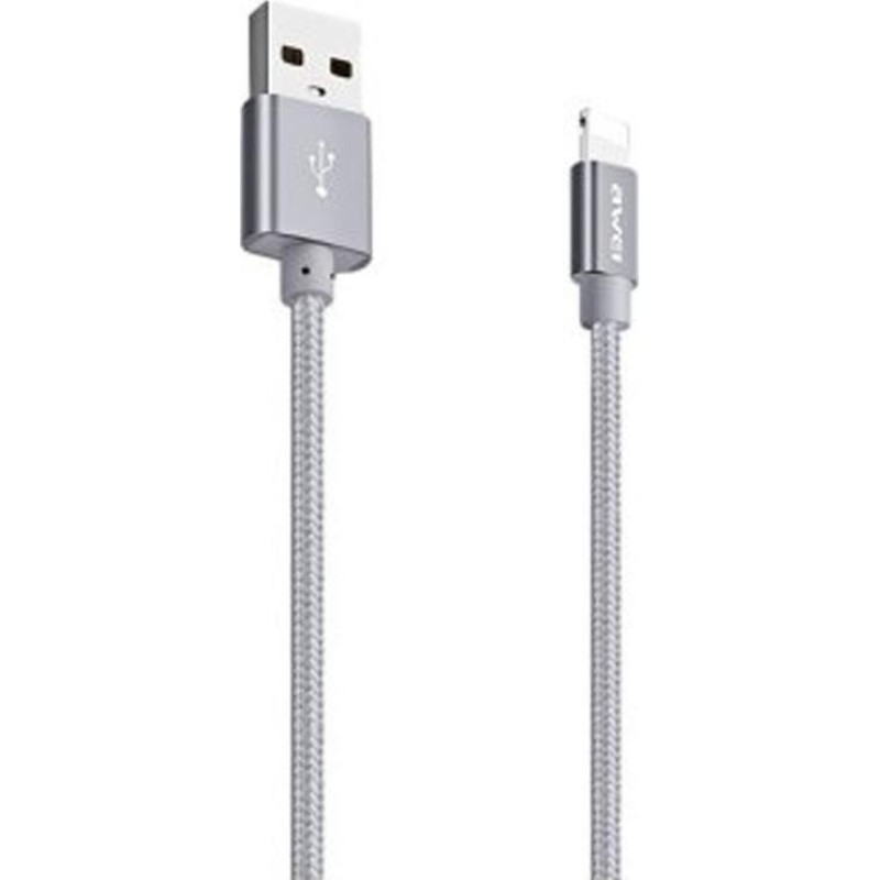 Awei Braided USB to Lightning Cable Γκρι 0.3m (CL-988) Awei Braided USB to Lightning Cable Γκρι 0.3m (CL-988)