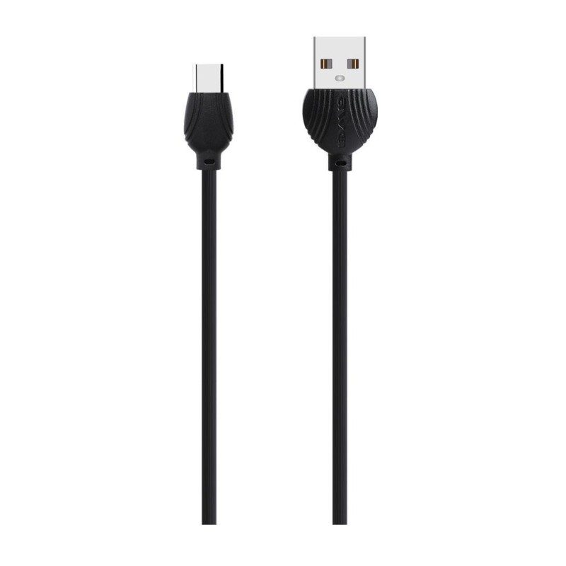 Awei USB to Type C Μαύρο 1.0m (CL-62) Awei USB to Type C Μαύρο 1.0m (CL-62)