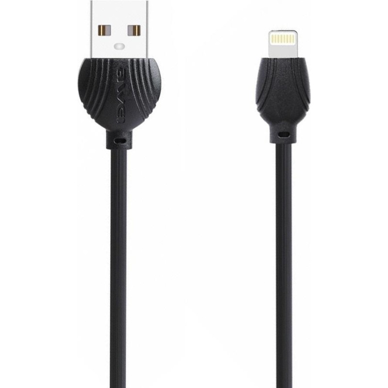 Awei USB to Lightning Μαύρο 1.0m (CL-63) Awei USB to Lightning Μαύρο 1.0m (CL-63)