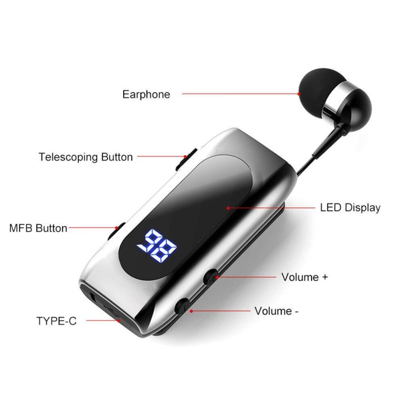 K55 Bluetooth Handsfree Mε δόνηση black K55 Bluetooth Handsfree Mε δόνηση black