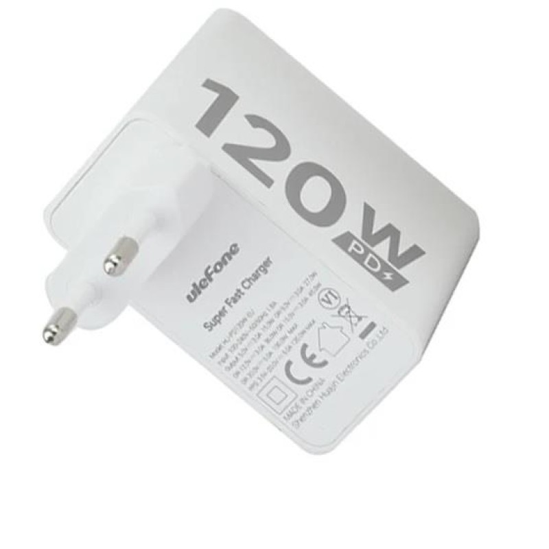 Φορτιστής Ταξιδίου Type-C για Ulefone Armor 23 120W 20V 6A (WHITE) Φορτιστής Ταξιδίου Type-C για Ulefone Armor 23 120W 20V 6A (WHITE)