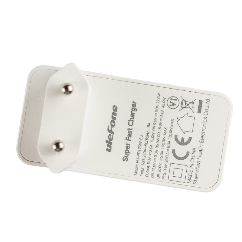 Φορτιστής Ταξιδίου Type-C για Ulefone Armor 23 120W 20V 6A (WHITE) Φορτιστής Ταξιδίου Type-C για Ulefone Armor 23 120W 20V 6A (WHITE)