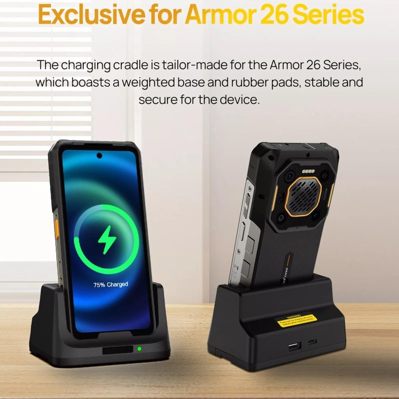 Ulefone Επιτραπέζια Aσύρματη Βάση Φόρτισης και Stand για Armor 26 / 26 Ultra (BLACK) Ulefone Επιτραπέζια Aσύρματη Βάση Φόρτισης και Stand για Armor 26 / 26 Ultra (BLACK)
