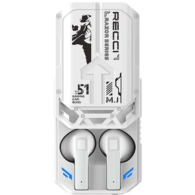 Recci REP-W51 Razor Bluetooth Handsfree Ακουστικά με Θήκη Φόρτισης Λευκή Recci REP-W51 Razor Bluetooth Handsfree Ακουστικά με Θήκη Φόρτισης Λευκή