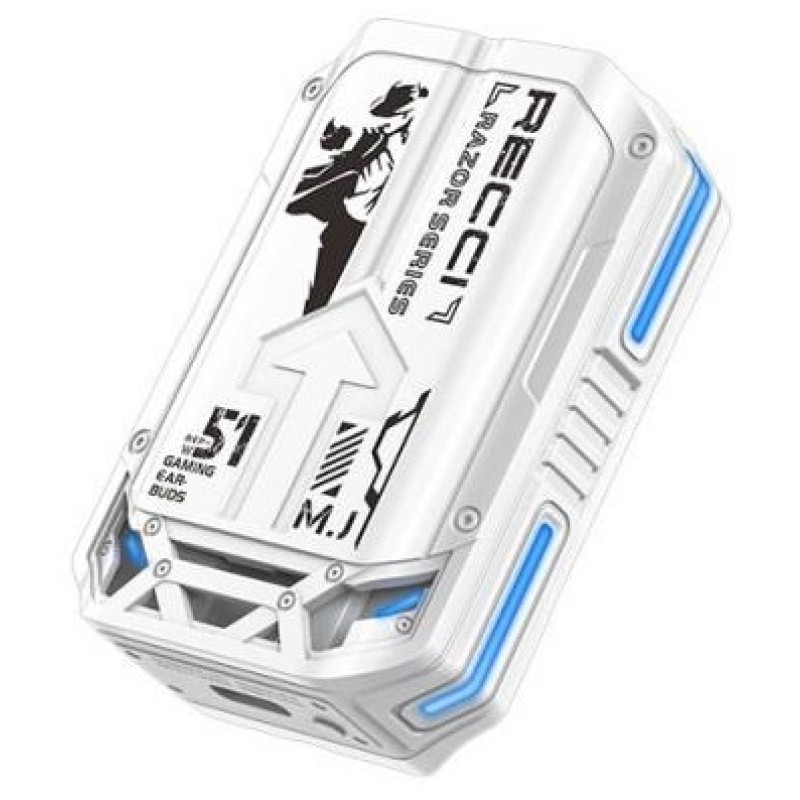 Recci REP-W51 Razor Bluetooth Handsfree Ακουστικά με Θήκη Φόρτισης Λευκή Recci REP-W51 Razor Bluetooth Handsfree Ακουστικά με Θήκη Φόρτισης Λευκή