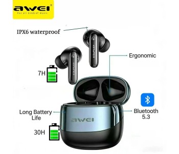 Awei T99 ANC True Wirelees Earbuds with Charging Case Black Awei T99 ANC True Wirelees Earbuds with Charging Case Black