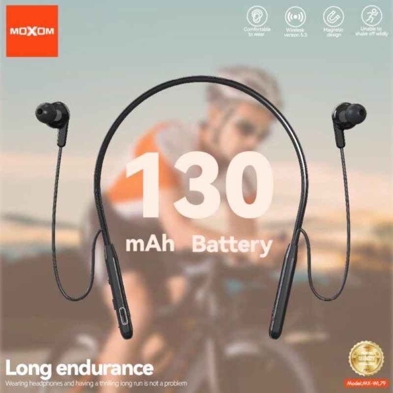 Moxom MX-WL79 Ακουστικό Bluetooth In Ear Black Moxom MX-WL79 Ακουστικό Bluetooth In Ear Black