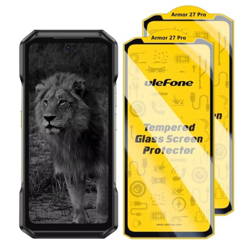 Ulefone Armor 27 Tempered Glass 9H Συσκευασία 2 Τεμαχίων Ulefone Armor 27 Tempered Glass 9H Συσκευασία 2 Τεμαχίων